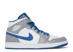 Air Jordan 1 Mid ‘Cement True Blue’