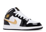 Air Jordan 1 Mid Patent SE GS ‘Black Gold’